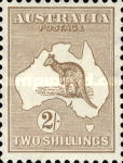 [Definitive Issues - Kangaroo and Map, Different Watermark, type A20]
