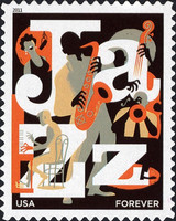 [Jazz - Self-Adhesive Stamp (44 cents), type FTS]