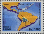 [Airmail Stamps - The 50th Anniversary of the Lloyd-Aereo Boliviano, National Airline, type TN]