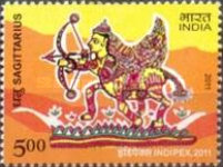 [International Stamp Exhibition INDIPEX 2011, New Delhi - Personalized Stamps, Astrological Signs, type CVX1]