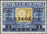 [The 400th Anniversary of Cartagena City - Previous Issues Surcharged, type JJ]
