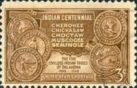 [The 100th Anniversary of Arrival in the Indian Territory, type QK]
