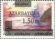 [Caspian Sea - Unissued Stamp Overprinted "AZARBAYCAN" and Surcharged, type X3]