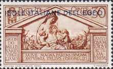 [Italian Stamps No 316-324 in Different Colors Overprinted "ISOLE ITALIANE DELL'EGEO", type M]