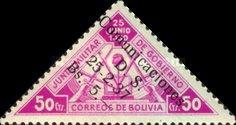[Surcharged "Comuni-caciones - D.S.  - 25-2-372" and value, type BU3]