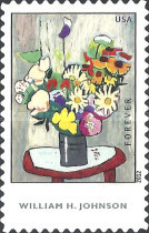 [Paintings - Flowers by William H. Johnson, 1901-1970 - Self Adhesive Stamp (45 cents), type FZD]