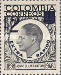 [Airmail - The Death of Jeorge Gaitan, 1898-1948 - Unspent Stamps Surcharged, type YA2]