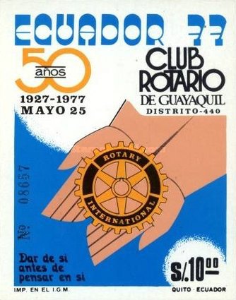 [Airmail - The 50th Anniversary of Guayaquil Rotary Club, type XLK]