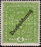 [Overprinted "Deutschösterreich" - Granite Paper, type AW18]