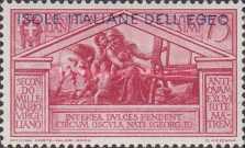 [Italian Stamps No 316-324 in Different Colors Overprinted "ISOLE ITALIANE DELL'EGEO", type O]