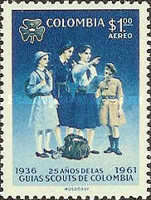 [Airmail - The 30th Anniversary of Colombian Boy Scouts and 25th Anniversary of Colombian Girl Scouts, type ACT1]