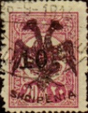 [Numbers 7 and 18 Surcharged, type D1]