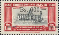 [Airmail - Currency Revaluation - Founding of La Paz stamps of 1951 Surcharged, type FS3]