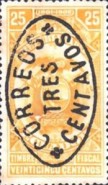 [Fiscal Stamps with 1901-1902 Imprint Overprinted "CORREOS", type CH]
