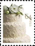 [Greeting Stamp -  Wedding Cake - "2011" Imprint, type FNI1]
