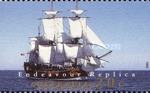 [Sailing Ship "Endeavour" - Imperforated Vertical, type AWI1]