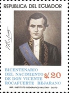[Airmail - The 200th Anniversary of the Birth of Vicente Rocafuerte Bejarano, President, 1835-39, 1783-1847, type BSX]