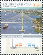 [Aerial Wiev of the Bridge Betwwen Rosario & Victoria - Nuestra Senora de Rosario, type CTM]
