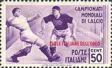 [Italian Stamps of 1934 in Different Colors Overprinted "ISOLE ITALIANE DELL'EGEO", type AV1]
