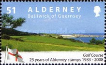 [The 25th Anniversary of the First Alderney Stamp, type LW]