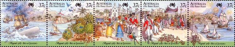 [The 200th Anniversary of the Colonization of Australia - First Fleet in Rio de Janeiro, type ]