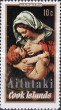 [Cook Islands Postage Stamps Overprinted "Aitatuki" Horizontal in Silver, type AH]