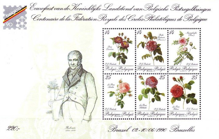 [Stamp Exhibition "BELGICA 90" - Roses, type ]