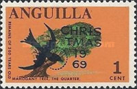 [Number 17 and 25-28 Overprinted "CHRISTMAS, 1969", type B2]