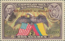 [Airmail - Welcome to Henry A. Wallace, Vice-President of U.S.A. - Overprinted "BIENVENIDO - WALLACE Abril 15 - 1943", type PH]