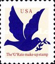 [Dove - "G" Rate Make-Up Stamps (3 cents), type CJS1]