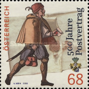 [The 500th Anniversary of the Postal Treaty, type DIU]