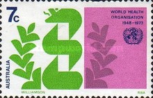 [The 25th Anniversary of the World Health Organisation, type NB]