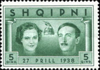 [Wedding of King Zog I & Countess Geraldine Apponyi, type BR2]