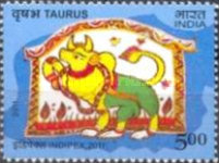 [International Stamp Exhibition INDIPEX 2011, New Delhi - Personalized Stamps, Astrological Signs, type CVR1]
