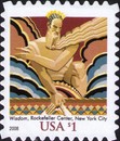 [Wisdom Statue at Rockefeller Center, New York City - Self-Adhesive, type EIE1]