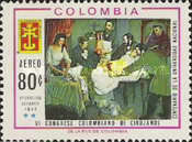 [Airmail - The 6th Colombian Surgeons' Congress, Bogota and 100th Anniversary of National University, type AFL]