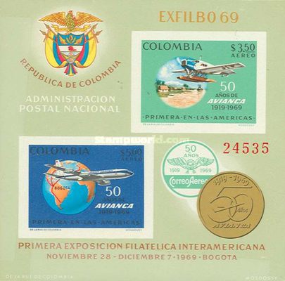 [Airmail - The 50th Anniversary of "Avianca" Airline, type ]
