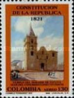 [Airmail - The 170th Anniversary of Creation of First Republic of Colombia and 168th Anniversary of its Constitution, type BES]