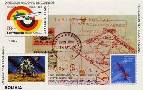 [Aviation Anniversaries - Moonlanding,Lufthansa & Zeppelin, type XIK]