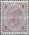 [Emperor Franz Josef I, 1830-1916 - Value in "Heller" Without Varnish Bars, Numerals in Black, type N14]