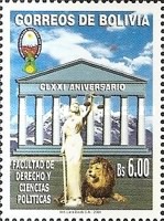 [The 171st Anniversary of the Faculty of Law and Political Sciences, Universidad de Mayor of San Andres, La Paz, type AYM]