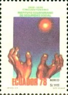 [Airmail - The 50th Anniversary of the Social Security Institute - Fluorescent Paper, type BMF]
