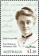 [The 100th Anniversary of First Woman in Parliament, Edith Cowan, 1861-1932, type EXA]