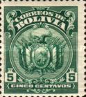 [Coat of Arms - Dot After "BOLIVIA" in Oval, type AU23]