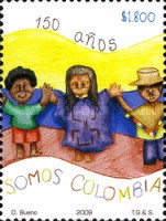 [Public Design Contest for the 150th Anniversary of the First Stamp of Colombia, type CKA]