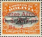 [Airmail - Overprinted "Correo Aéroe D.S. 25-2-37" & Surcharged, type AV9]
