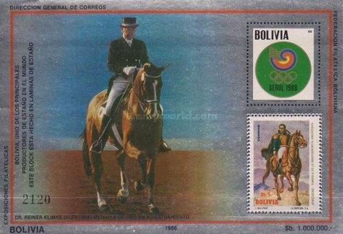 [Olympic Games - Seoul, South Korea. Tinfoil Stamp, type ]