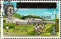 [Postage Stamps from St. Kitts and Nevis Overprinted "Independent Anguilla", type A5]