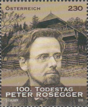 [The 100th Anniversary of the Death of Peter Rosegger, 1843-1918, type DNZ]