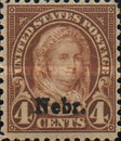 [Overprinted "Nebr." - Rotary Press Printing, type HE]